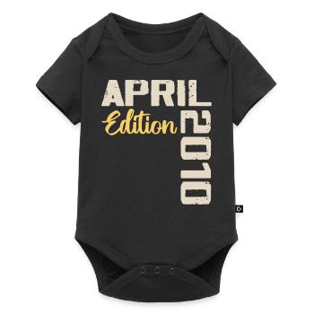 14 Year Anniversary April 2010 Birthday Gift - Baby Premium short-sleeve bodysuit - black - Front