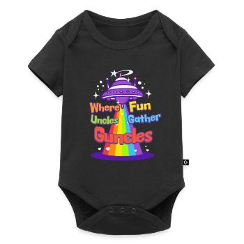 Uncle Pride Vibrant Guncle Playful Gunclehood - Baby Premium Kurzarmbody - Schwarz - Vorne