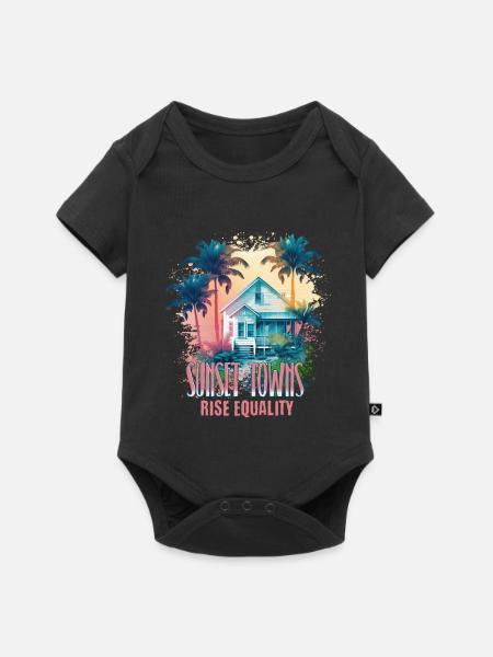 Sunset Sunrise Inclusive Equality Elevation - Baby Premium Kurzarmbody - Schwarz