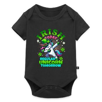 Magical Irish Unicorn - St. Patrick's Festive Wear - Baby Premium short-sleeve bodysuit - black - Front