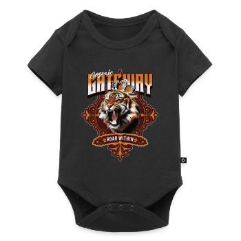 Roaring Lion Tiger Animal Lover Nature Jungle King - Baby Premium Kurzarmbody - Schwarz - Vorne