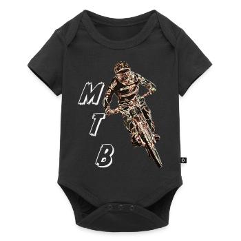 Downhill mountain biking - Baby Premium short-sleeve bodysuit - black - Front