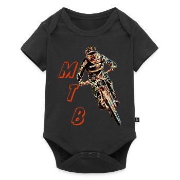 vtt descente - Body à manches courtes Premium Bébé - noir - Devant