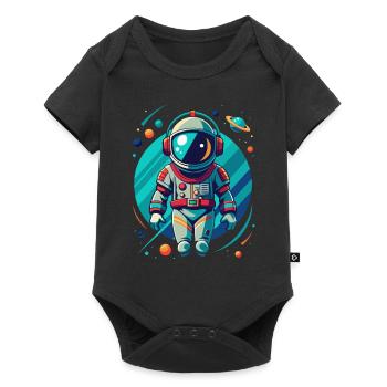 ASTRONAUT - Baby Premium Kurzarmbody - Schwarz - Vorne
