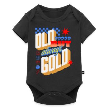 Old but always Gold Retro - Baby Premium Kurzarmbody - Schwarz - Vorne