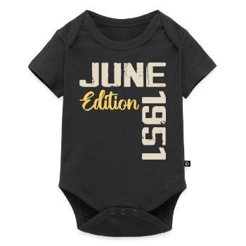Born in June 1951 Gift June 1951 Birthday - Baby Premium short-sleeve bodysuit - black - Front