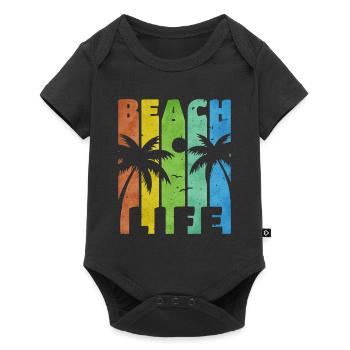 Beach Life - Baby Premium short-sleeve bodysuit - black - Front