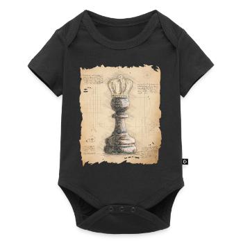Chess King / Queen. Old fashioned vintage style. - Baby Premium short-sleeve bodysuit - black - Front