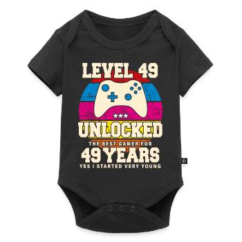 Original 1975 49 ans Niveau 49 Débloquer - Body à manches courtes Premium Bébé - noir - Devant