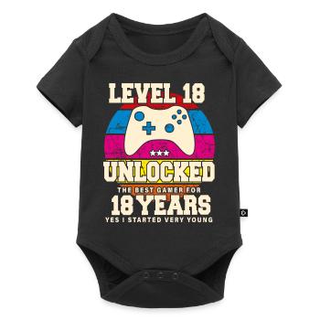 Original 2006 18 Year Old Level 18 Unlock - Baby Premium short-sleeve bodysuit - black - Front