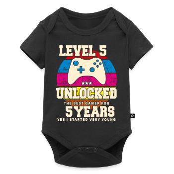 Original 2019 5 Jahre Level 5 Freischaltung - Baby Premium Kurzarmbody - Schwarz - Vorne