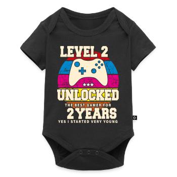 Original 2022 2 Year Old Level 2 Unlock - Baby Premium short-sleeve bodysuit - black - Front