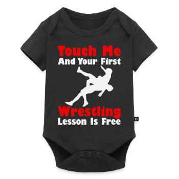 Wrestling - Baby Premium short-sleeve bodysuit - black - Front
