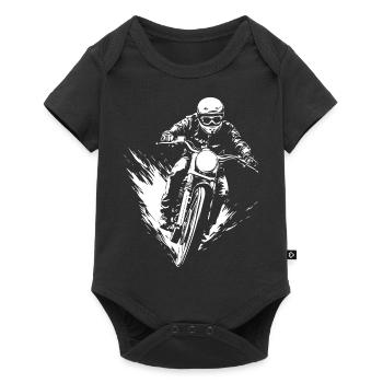 Motard Motard Motocross - Body à manches courtes Premium Bébé - noir - Devant