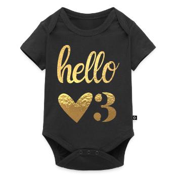 Hello 3 - Body à manches courtes Premium Bébé - noir - Devant