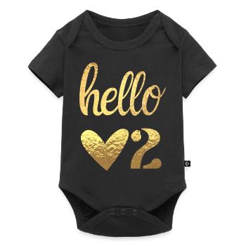Hello 2 - Body à manches courtes Premium Bébé - noir - Devant