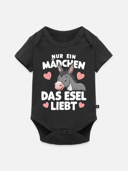 Esel Eselchen Maultier Muli - Baby Premium Kurzarmbody - Schwarz