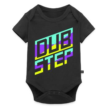Dub Step Techno Musique Party Club Texte Lettrage - Body à manches courtes Premium Bébé - noir - Devant