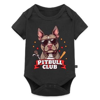 Pitbull Club – Muskelpaket auf vier Pfoten! - Baby Premium Kurzarmbody - Schwarz - Vorne