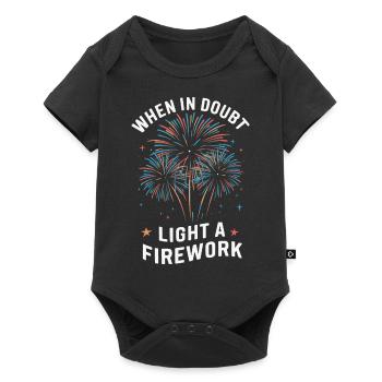 Pyrotechniker Feuerwerk Pyrotechnik - Baby Premium Kurzarmbody - Schwarz - Vorne