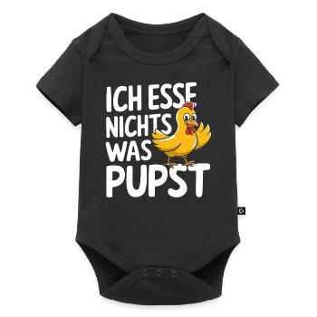 Huhn Hühner Bauernhof Tier Hahn Landwirt Bauer - Baby Premium Kurzarmbody - Schwarz - Vorne