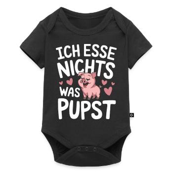 Pig Animal - Baby Premium short-sleeve bodysuit - black - Front