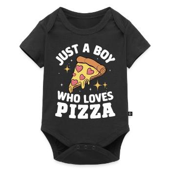 Pizza Italie Restauration rapide - Body à manches courtes Premium Bébé - noir - Devant
