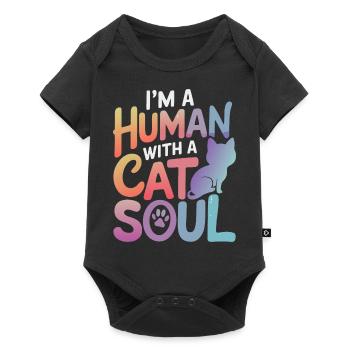 Chat Chats Amoureux Chat Propriétaire Chaton - Body à manches courtes Premium Bébé - noir - Devant
