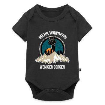 More Hiking Less Worries - Outdoor Enthusiast - Baby Premium short-sleeve bodysuit - black - Front