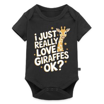 Giraffe Animal Africa Giraffes - Baby Premium short-sleeve bodysuit - black - Front