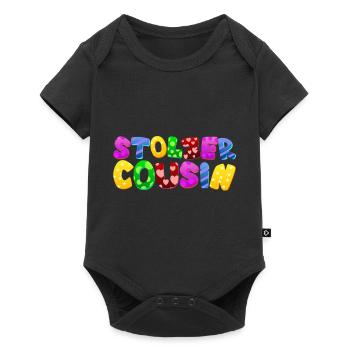 Baby Eltern Kind Geschenk Sprüche Geburt Mama Papa - Baby Premium Kurzarmbody - Schwarz - Vorne