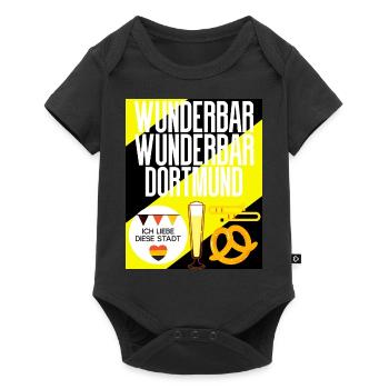 dortmund - Baby Premium short-sleeve bodysuit - black - Front
