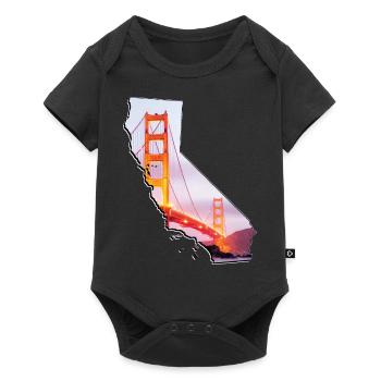 Golden Gate Bridge on the California map - Baby Premium short-sleeve bodysuit - black - Front