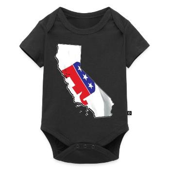 Republican Flag in California State Map - Baby Premium short-sleeve bodysuit - black - Front