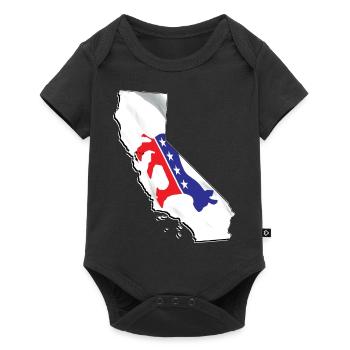 Democrat Flag in California State Map - Baby Premium short-sleeve bodysuit - black - Front