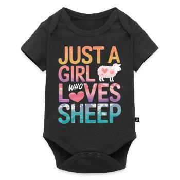 Sheep Sheep Farmer Lamb Farmer - Baby Premium short-sleeve bodysuit - black - Front