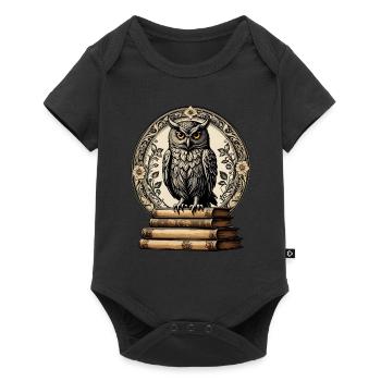 Book Owl - Baby Premium short-sleeve bodysuit - black - Front