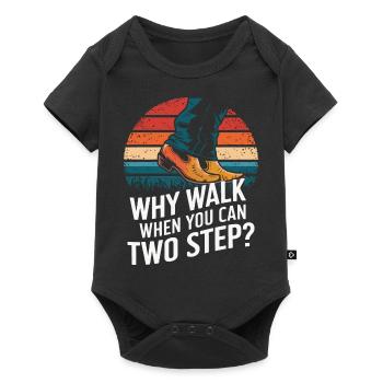 Line Dancing Tanzen Tänzer - Baby Premium Kurzarmbody - Schwarz - Vorne