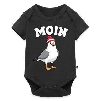 Darts Dart Moin Möwe - Baby Premium Kurzarmbody - Schwarz - Vorne