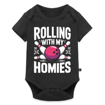 Bowling Bowler Pin Ball Bowling Ball - Body à manches courtes Premium Bébé - noir - Devant