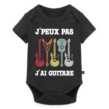 J peux pas J ai guitare 1 - Body à manches courtes Premium Bébé - noir - Devant