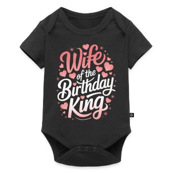 Femme Épouse Partenaire Famille Marié - Body à manches courtes Premium Bébé - noir - Devant