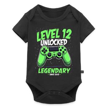 Niveau 12 Anniversaire Garçon Gamer 12e anniversaire - Body à manches courtes Premium Bébé - noir - Devant