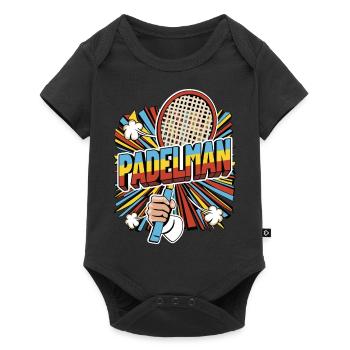 PADELMAN - Baby Premium Kurzarmbody - Schwarz - Vorne