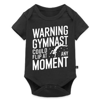 Turnen Turner Gymnastik - Baby Premium Kurzarmbody - Schwarz - Vorne