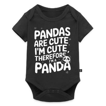Panda Ours Panda Animal Pandas - Body à manches courtes Premium Bébé - noir - Devant
