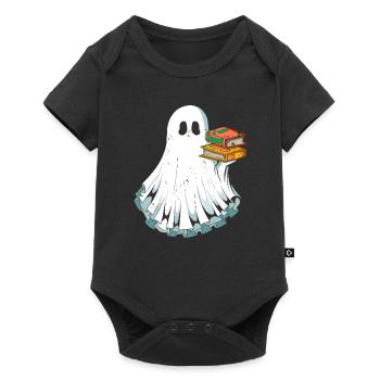 Books Reading Ghost Ghost on Halloween - Baby Premium short-sleeve bodysuit - black - Front