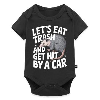 Opossum Possum Animal - Baby Premium short-sleeve bodysuit - black - Front