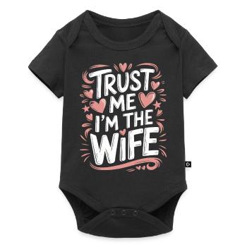 Woman Wife Partner Family Married - Baby Premium short-sleeve bodysuit - black - Front