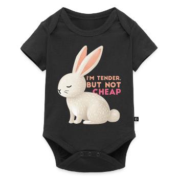 I'm tender, but not cheap - Baby Premium short-sleeve bodysuit - black - Front